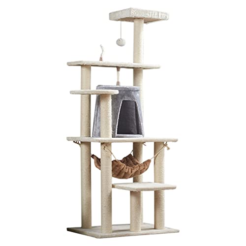 Mehrstöckiges Kitten Tower Condo mit Kratzbäumen und bedeckt mit weichem Plüsch, Kratzbaum für kleine Katzen, zum Spielen und Ausruhen von Kätzchen von OmEkwA