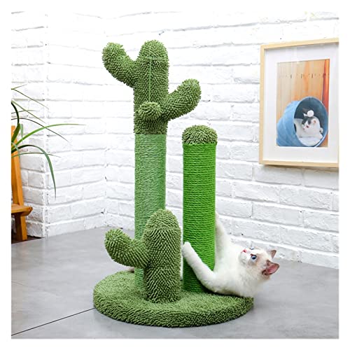 Mehrstufiger Kratzbaum für Katzen mit gemütlichen Sitzstangen, Stabiler Katzenkletterrahmen, Katzenkratzbrettspielzeug (grün, Einheitsgröße) von OmEkwA