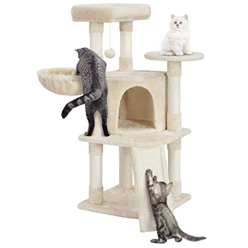 Professioneller Katzenbaumturm mit Korb für kleine Kätzchen, drinnen, bei Supplies(DD) von OmEkwA