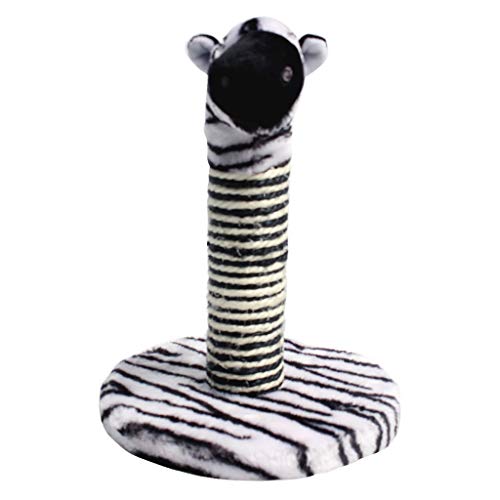 Sisal-Seil, Katzen-Klettergerüst, Mini-Turm, Baum-Kratzbaum, kreative Tierform, Haustier-Spielzeug, für den Innenbereich, Plüsch, lustige Kätzchen-Möbel (Zebra) von OmEkwA