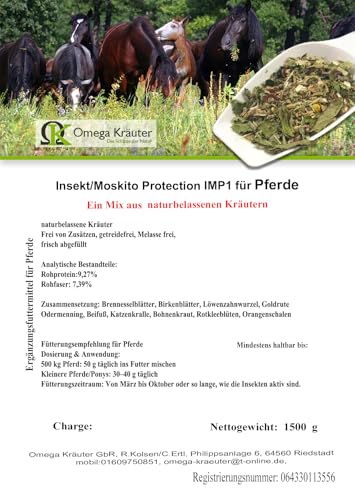 Insekt/Moskito Protection IMP1 für Pferde (1000g) von Omega Kräuter