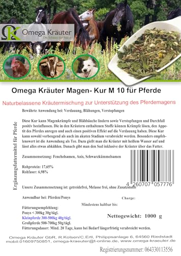Omega Kräuter Magen- Kur M 10 für Pferde (1000g) von Omega Kräuter