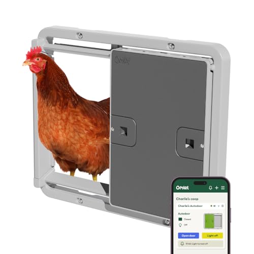 Omlet Smart Automatischer Hühnerstall-Türöffner | WLAN-fähig | Programmierbar mit App | Bedienung per Lichtsensor oder Timer | Einfache Installation | Netz- oder Batteriebetrieben | Integrierte von Omlet