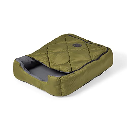 OmniCore Designs Haustierschlafsack (SM/Grün) mit Reißverschluss für Reisen, Camping, Wandern | gut für kleine und große Haustiere | Verwendung als Haustierbett, Haustiermatte oder Haustierdecke von OmniCore Designs