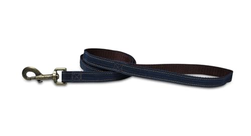 OmniPet Hundeleine aus gewachstem Segeltuch, 1,9 cm breit x 1,2 m lang, zweilagig, mit Messing-Karabinerhaken, Blau OmniPet Hundeleine aus gewachstem Segeltuch, 1,9 cm breit x 1,2 m lang, zweilagig, mit Messing-Karabinerhaken, Blau von OmniPet