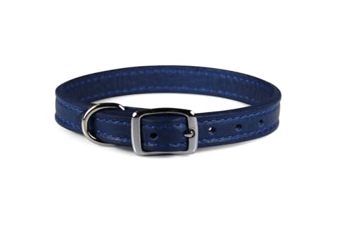 OmniPet Luxe Premium-Leder-Hundehalsband, Marineblau, 1,27 cm breit, ultraweich und verstellbar, passend für Halsumfang von 14 - 19 cm, Gesamtlänge 25,4 cm OmniPet Luxe Premium-Leder-Hundehalsband, Marineblau, 1,27 cm breit, ultraweich und verstellbar, passend für Halsumfang von 14 - 19 cm, Gesamtlänge 25,4 cm von OmniPet