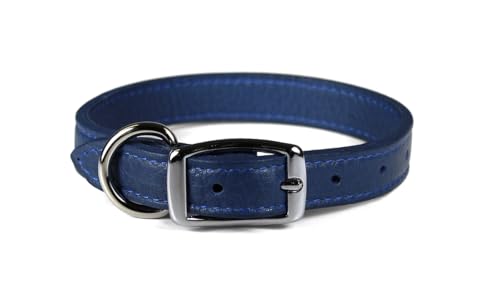 OmniPet Luxe Premium-Leder-Hundehalsband, Marineblau, 1,9 cm breit, ultraweich und verstellbar, passend für Halsumfang von 29,2 - 38,1 cm, Gesamtlänge 45,7 cm OmniPet Luxe Premium-Leder-Hundehalsband, Marineblau, 1,9 cm breit, ultraweich und verstellbar, passend für Halsumfang von 29,2 - 38,1 cm, Gesamtlänge 45,7 cm von OmniPet