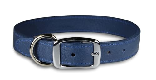 OmniPet Luxe Premium-Leder-Hundehalsband, Marineblau, 2,5 cm breit, ultraweich und verstellbar, passend für Halsumfang von 39,4 - 48,3 cm, 55,9 cm Gesamtlänge OmniPet Luxe Premium-Leder-Hundehalsband, Marineblau, 2,5 cm breit, ultraweich und verstellbar, passend für Halsumfang von 39,4 - 48,3 cm, 55,9 cm Gesamtlänge von OmniPet