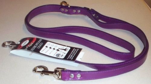 OmniPet Signature Leather 6-in-1 Hundeleine, europäischer Stil, Trauben/Violett von OmniPet