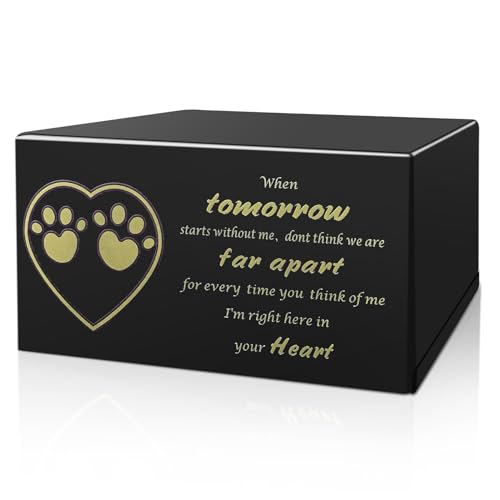 Ompinda Pet Ashes Box, Wooden Pet Memorial Urns Box Pet Loss Memorial Remembrance Gift for Dog or Cat von Ompinda