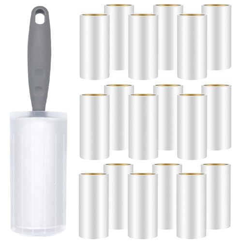 Omtofo 18 Rollen 1080 Blatt Fusselrolle mit 1 Abroller + 1 Staubschutzhüllen, Extra Klebrig Lint Roller, Fusselrolle Tierhaare, Fusselroller für Kleidung, Haare, Sofa, Bett, Katzenhaare, Hundehaare Omtofo 18 Rollen 1080 Blatt Fusselrolle mit 1 Abroller + 1 Staubschutzhüllen, Extra Klebrig Lint Roller, Fusselrolle Tierhaare, Fusselroller für Kleidung, Haare, Sofa, Bett, Katzenhaare, Hundehaare von Omtofo