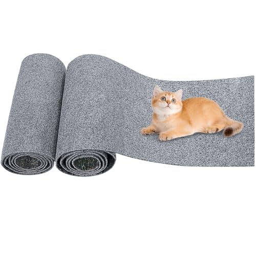 Omtofo 2 Stück Kratzmatte Selbstklebend, 200cmx40cm Kratzschutz Sofa Katze, Trimmbare Kratzschutz Wand, DIY Katzenkratzmatte für Katzen Bäume Möbel Kratzbäume Schutz, Grau Omtofo 2 Stück Kratzmatte Selbstklebend, 200cmx40cm Kratzschutz Sofa Katze, Trimmbare Kratzschutz Wand, DIY Katzenkratzmatte für Katzen Bäume Möbel Kratzbäume Schutz, Grau von Omtofo