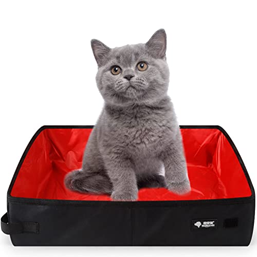 Faltbares Katzenklo, 50 * 40cm Katzenklo Faltbar Reise Katzenklo XXL Tragbare Faltbare Katzentoilette für Kitten Reisen, Wasserdicht, Einfach zu Säubern für Haustiere Freien Reisen, Heimgebrauch, Rot Faltbares Katzenklo, 50 * 40cm Katzenklo Faltbar Reise Katzenklo XXL Tragbare Faltbare Katzentoilette für Kitten Reisen, Wasserdicht, Einfach zu Säubern für Haustiere Freien Reisen, Heimgebrauch, Rot von Omxyinma