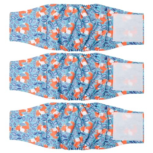 3pcs/Set Dog Windies Männlich, superabsorbierende Bauchbänder für Hunde, waschbare Hundewindeln Männlich leckeres Leckschutz Männlicher Hund Inkontinenz mit elastischer Kante von OnIUeZky