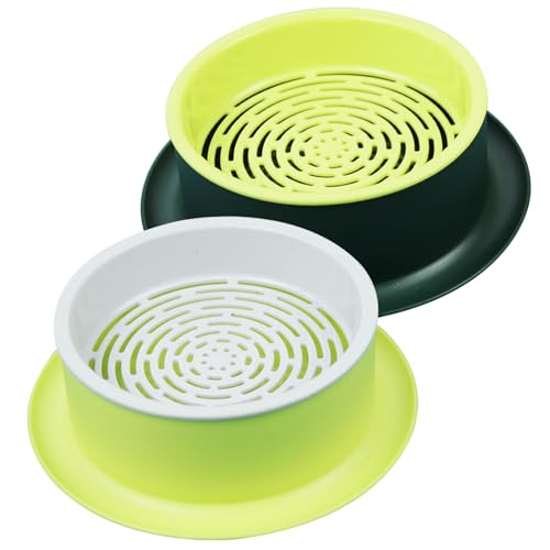 OnIUeZky 2pcs Katzengras -Pflanzer Haushaltskatze Grasanbau Kit, Hydroponic Pflanzer Kindergarten Töpfe für Katzenminister Weizengrassamen Starterschale ohne Samen OnIUeZky 2pcs Katzengras -Pflanzer Haushaltskatze Grasanbau Kit, Hydroponic Pflanzer Kindergarten Töpfe für Katzenminister Weizengrassamen Starterschale ohne Samen von OnIUeZky