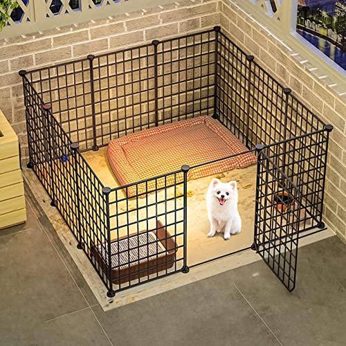 Hunde-Laufstall – Katzenlaufstall, Welpengehege, Hundegehege drinnen, Haustier-Laufstall, DIY Kleintierkäfig für den Innen- und Außenbereich, Metalldrahtzaun mit Tür (Farbe: Schwarz, Größe: 75 x 111 x Hunde-Laufstall – Katzenlaufstall, Welpengehege, Hundegehege drinnen, Haustier-Laufstall, DIY Kleintierkäfig für den Innen- und Außenbereich, Metalldrahtzaun mit Tür (Farbe: Schwarz, Größe: 75 x 111 x von OnSaya