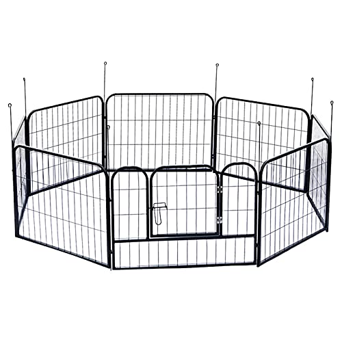 Hundegehege - Hunde-Laufstall Haustier Laufstall Hund Katze Welpe Laufstall Welpenbereich Faltbarer Laufkäfig Metallzaun, robuster Welpenlaufstall Haustier für Hunde Katze 8 Stück (Farbe: 8 Stück, von OnSaya