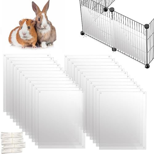 24 Stück Haustierkäfig-Einlage, 26 x 21 cm, Urin-Schutz, Seitenfutter, transparentes Blatt, Kaninchen, Meerschweinchen, Seitenfutter mit Löchern für Igel, Hamster, Häschen und andere Kleintiere 24 Stück Haustierkäfig-Einlage, 26 x 21 cm, Urin-Schutz, Seitenfutter, transparentes Blatt, Kaninchen, Meerschweinchen, Seitenfutter mit Löchern für Igel, Hamster, Häschen und andere Kleintiere von Oncpcare