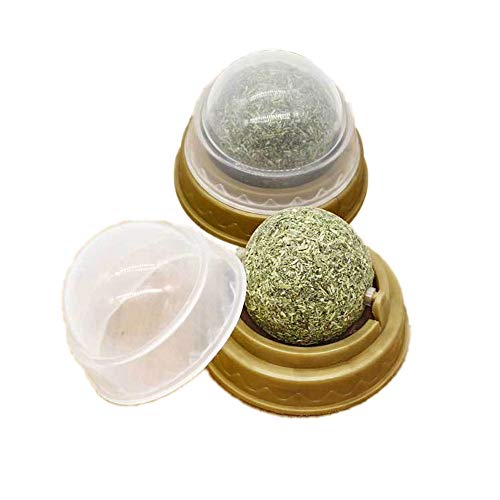 2er Pack Katzenminze Bälle, Pure Natural Mint Leaf Rotating Interactive Katzenspielzeug, Kitten Removal Hairball Spielzeug, Zahnreinigung Catmint Toy Play Chew 2er Pack Katzenminze Bälle, Pure Natural Mint Leaf Rotating Interactive Katzenspielzeug, Kitten Removal Hairball Spielzeug, Zahnreinigung Catmint Toy Play Chew von Oncpcare
