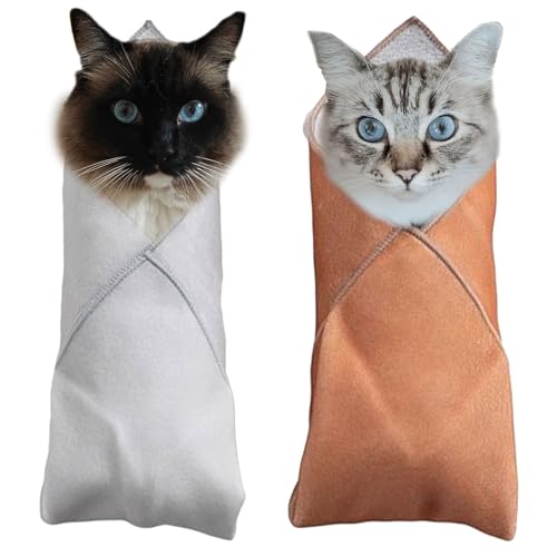 Katzenwickel zum Schneiden von Nägeln, 55 x 55 cm, selbstklebend, für Medizin, Nagelknipsen, Zähneputzen, Ohrenreinigung, Anti-Ausbruch, Anti-Kratzer, 2 Stück Katzenwickel zum Schneiden von Nägeln, 55 x 55 cm, selbstklebend, für Medizin, Nagelknipsen, Zähneputzen, Ohrenreinigung, Anti-Ausbruch, Anti-Kratzer, 2 Stück von Oncpcare