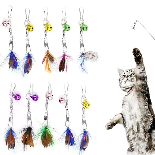 Oncpcare 10 Stück Mini-Katzenspielzeug Nachfüllpackung, Katzenfeder-Spielzeug Ersatz für Indoor-Katzen, interaktives Katzenspielzeug für Katzen, Insektenspielzeug, Fliegen, Käfer, Katzenspielzeug für Oncpcare 10 Stück Mini-Katzenspielzeug Nachfüllpackung, Katzenfeder-Spielzeug Ersatz für Indoor-Katzen, interaktives Katzenspielzeug für Katzen, Insektenspielzeug, Fliegen, Käfer, Katzenspielzeug für von Oncpcare