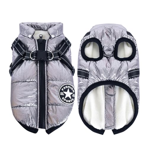 Oncpcare 2 in 1 Hundekleidung für kleine Hunde, Winter Warm Hundemantel Jacke Weste, Haustier Mantel Geschirr für kleine Hunde von Oncpcare