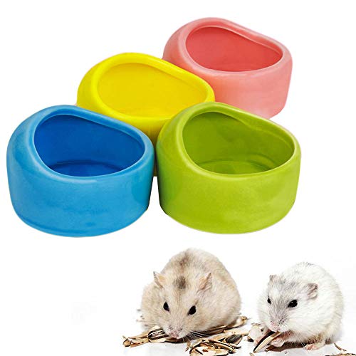 Oncpcare 2 x Hamster-Schalen, Keramik-Hamster-Futterschüsseln, Kleintier-Futterschüssel für Ratten, Igel, Zuckergleiter von Oncpcare
