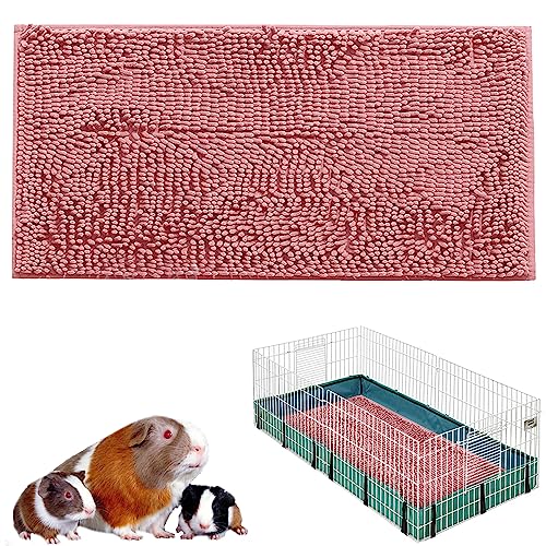 Oncpcare 47x24 Guinea Pig Cage Liner Fleece Guinea Pig Bed House Pad Winter Warm Squirrel Hedgehog Rabbit Chinchilla Bed Mat Hamster Rat Cage Accessories, (Pink) von Oncpcare