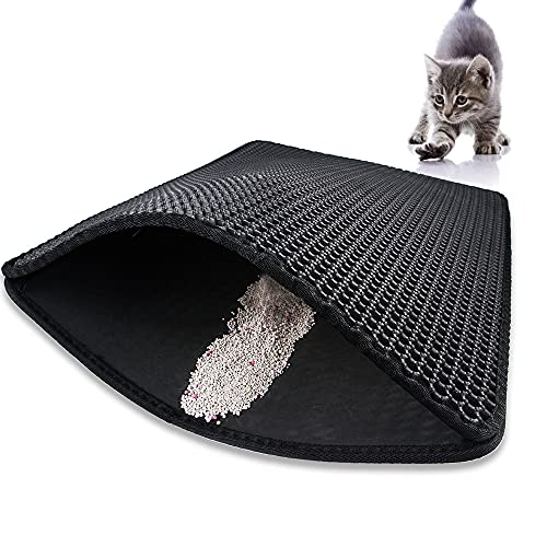 Oncpcare Eva-Doppellagige Katzenstreu Matten mit wasserdichter Bodenschicht Blackhole Katzenmatte für Katzen und Hunde von Oncpcare