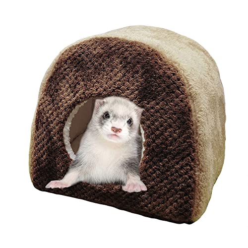 Oncpcare Gemütliches Frettchenbett Meerschweinchen Höhle Bett Zelt Fleece Ratte Versteck Haus Nest Käfig Zubehör für Chinchilla Eichhörnchen Igel von Oncpcare