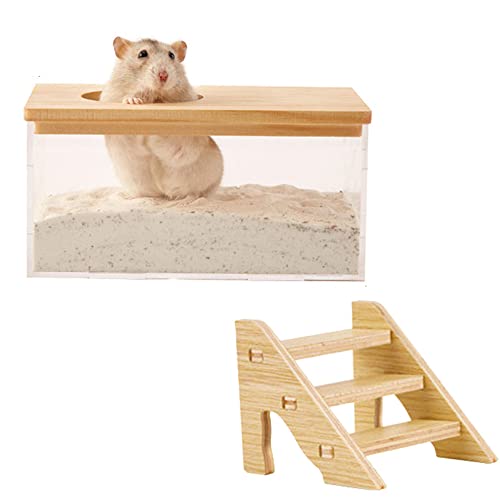 Oncpcare Hamster-Sand-Badewannenbehälter, Acryl-Tier, Sandbad, Duschraum & Grabsandbox für Hamster, Mäuse, Rennmäuse, oder andere kleine Haustiere (rechteckig) von Oncpcare