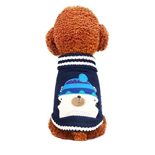 Oncpcare Hundepullover mit Rentier-Strickbekleidung, für den Außenbereich, weich, verdickt, warm, für Haustiere, für kleine Hunde und Katzen von Oncpcare