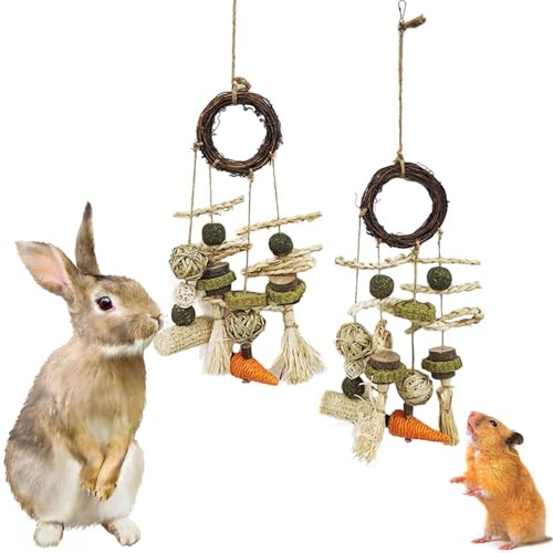 Oncpcare Kaninchen-Kauspielzeug für Zähne, Kaninchen-Kauspielzeug, Käfig-Hänge-Chinchilla-Spielzeug, Rattan-Spielzeug für Molaren, Nagetiere, Zubehör für Hamster, Chinchillas, Ratten, Rennmäuse, Oncpcare Kaninchen-Kauspielzeug für Zähne, Kaninchen-Kauspielzeug, Käfig-Hänge-Chinchilla-Spielzeug, Rattan-Spielzeug für Molaren, Nagetiere, Zubehör für Hamster, Chinchillas, Ratten, Rennmäuse, von Oncpcare