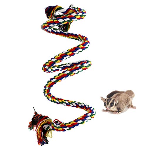 Oncpcare Kletterseil für Frettchen, Käfig, Vogelseil, hängende Spielzeuge, Reptilien-Kletterseil für Frettchen, Maus, Papagei, Chinchilla, Ratten, Rennmaus und Zwerghamste, Medium Oncpcare Kletterseil für Frettchen, Käfig, Vogelseil, hängende Spielzeuge, Reptilien-Kletterseil für Frettchen, Maus, Papagei, Chinchilla, Ratten, Rennmaus und Zwerghamste, Medium von Oncpcare