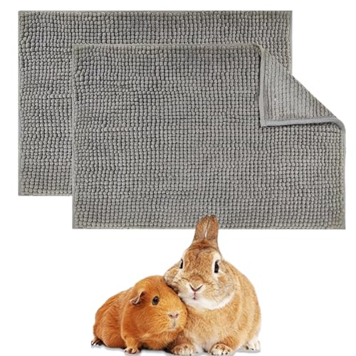 Oncpcare Meerschweinchen-Käfig-Auskleidung, waschbar, Hasenteppich, Meerschweinchen, Käfig-Bettwäsche, wiederverwendbar, Meerschweinchenmatte, Tier-Schlafmatte, Bett, Grau, 2 Stück Oncpcare Meerschweinchen-Käfig-Auskleidung, waschbar, Hasenteppich, Meerschweinchen, Käfig-Bettwäsche, wiederverwendbar, Meerschweinchenmatte, Tier-Schlafmatte, Bett, Grau, 2 Stück von Oncpcare