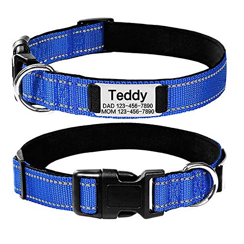 Personalisiertes Hundehalsband, reflektierend, personalisierbar, mit Name und Telefonnummer, verstellbare ID-Halsbänder für Hunde Personalisiertes Hundehalsband, reflektierend, personalisierbar, mit Name und Telefonnummer, verstellbare ID-Halsbänder für Hunde von Oncpcare