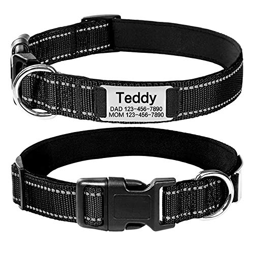 Oncpcare Personalisiertes Hundehalsband, reflektierend, individuell graviert, Haustier-ID-Tags, verstellbar, robustes Nylon-ID-Kragen für kleine, mittelgroße und große Hunde Oncpcare Personalisiertes Hundehalsband, reflektierend, individuell graviert, Haustier-ID-Tags, verstellbar, robustes Nylon-ID-Kragen für kleine, mittelgroße und große Hunde von Oncpcare