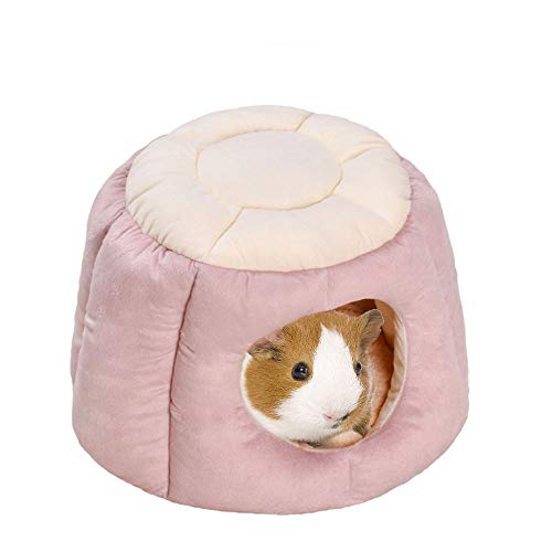 Oncpcare Warmes Meerschweinchen-Bett in Form eines Kaninchenhauses, weiches Nest für kleine Tiere, Kaninchen, Katzen von Oncpcare