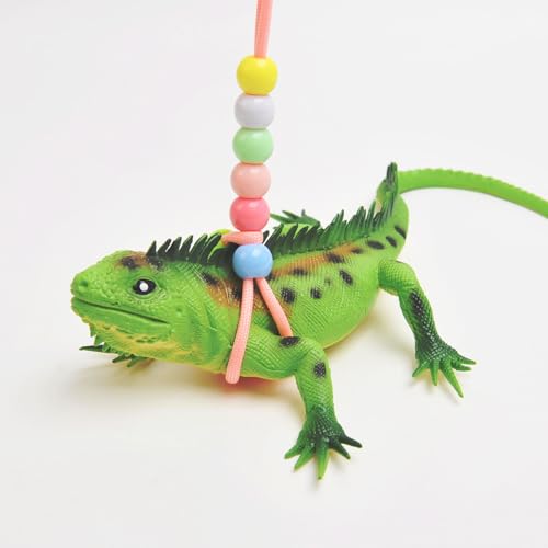 Verstellbare Eidechsenleine, Reptiliengeschirr, Bartdrache, Gecko-Trainingsleine mit Perlen, Kleintierleine, Nylonseil für Gecko, Chamäleon, Meerschweinchen, Frettchen, Ratten, Rosa Verstellbare Eidechsenleine, Reptiliengeschirr, Bartdrache, Gecko-Trainingsleine mit Perlen, Kleintierleine, Nylonseil für Gecko, Chamäleon, Meerschweinchen, Frettchen, Ratten, Rosa von Oncpcare