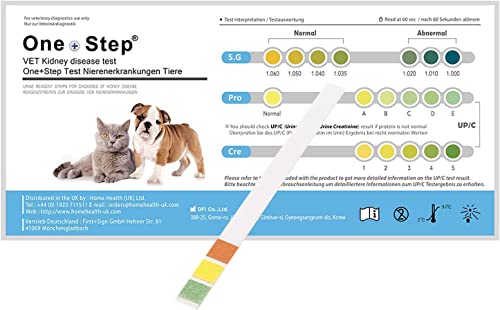 One+Step Gesundheitstest für Katzen (Urintest) - Nieren Check - Nierentest - Schnelltest für zu Hause - 1 Stück von One+Step