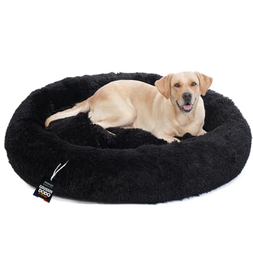 One PETS-TOP Hundebett Waschbar, Katzenbett, Donut Kissen, vollkommen herausnehmbar, Langer Plüsch, 115cm Durchmesser Schwarz One PETS-TOP Hundebett Waschbar, Katzenbett, Donut Kissen, vollkommen herausnehmbar, Langer Plüsch, 115cm Durchmesser Schwarz von One PETS-TOP