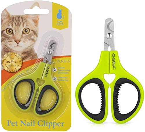 OneCut Nagelknipser für Haustiere, aktualisierte Version Katzen und Kätzchen, Krallen-Nagelknipser zum Trimmen, professionelle Haustier-Nagelknipser, ideal Katzen, Welpen, Kätzchen kleine Hunde, Grün von OneCut