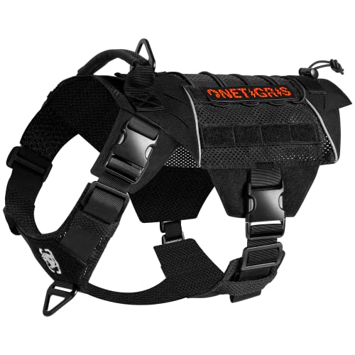OneTigris X Commander Taktisches Hundegeschirr, Air Mesh Brustgeschirr Hund mit 1 Komfortgriff und 2 Metall-D-Ring, Hochpräzises Laserschneiden Langlebig Nylon Geschirr Hund mit Reflektierenden OneTigris X Commander Taktisches Hundegeschirr, Air Mesh Brustgeschirr Hund mit 1 Komfortgriff und 2 Metall-D-Ring, Hochpräzises Laserschneiden Langlebig Nylon Geschirr Hund mit Reflektierenden von OneTigris