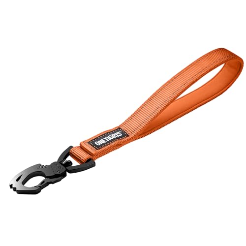 OneTigris Bolt Kurzführer Hund 30cm, Hundeleine Kurz mit Tiger Zahn Metallclip und Weiche Polsterung, Reflektierend Nylon Hundeleine Geeignet für Mittlere Große Hunde Orange OneTigris Bolt Kurzführer Hund 30cm, Hundeleine Kurz mit Tiger Zahn Metallclip und Weiche Polsterung, Reflektierend Nylon Hundeleine Geeignet für Mittlere Große Hunde Orange von OneTigris
