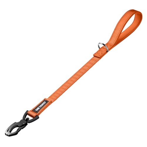 OneTigris Bolt Kurzführer Hund 52cm, Hundeleine Kurz mit Tiger Zahn Metallclip und Weiche Polsterung, Reflektierend Nylon Hundeleine Geeignet für Mittlere Große Hunde von OneTigris