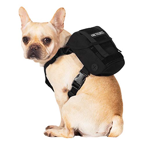 OneTigris Eureka Hunderucksack, Kleiner Hundebackpack mit Kotbeutelspender zum täglichen Wandern für kleine Hunde von OneTigris