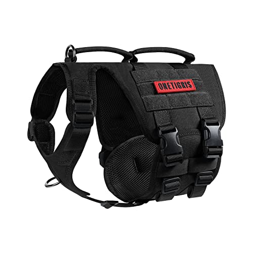 OneTigris Hundegeschirr, Gladiator Einstellbar Sicherheitsgeschirr für Große Mittlere Hunde No Pull Brustgeschirr Atmungsaktiv Hundeharness 2 Griffe Hundeweste mit Metallschnallen Schwarz-S OneTigris Hundegeschirr, Gladiator Einstellbar Sicherheitsgeschirr für Große Mittlere Hunde No Pull Brustgeschirr Atmungsaktiv Hundeharness 2 Griffe Hundeweste mit Metallschnallen Schwarz-S von OneTigris