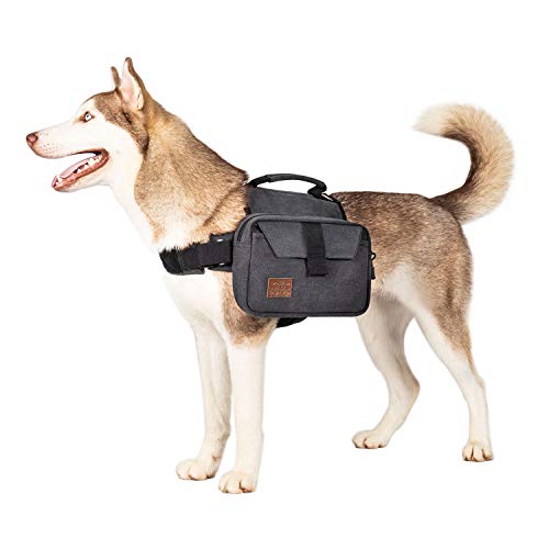 OneTigris Hoppy Camper 2,0 Hunderucksack Camping Wandern Reißen Hundebackpack für M/L Größe Hunde (L, Schwarz) von OneTigris