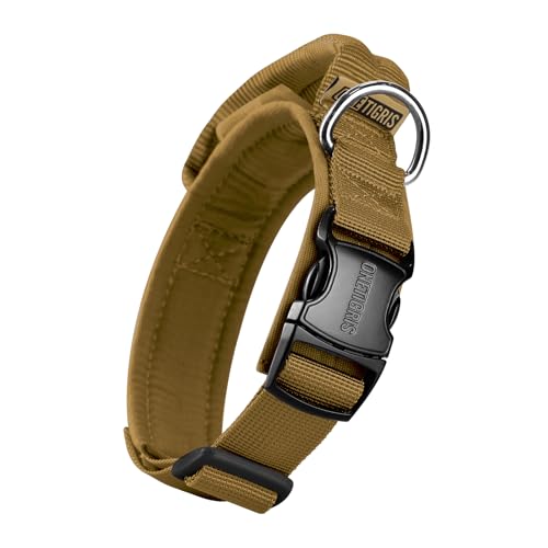 OneTigris Hunde Halsband mit Metallschnalle für Hunde Coyote Braun S von OneTigris