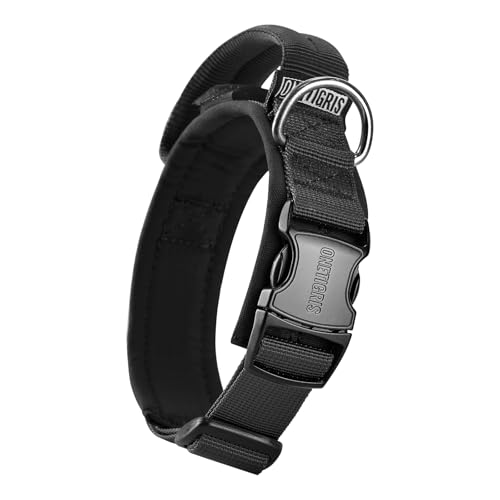 OneTigris Hunde Halsband mit Metallschnalle für Hunde Schwarz S OneTigris Hunde Halsband mit Metallschnalle für Hunde Schwarz S von OneTigris